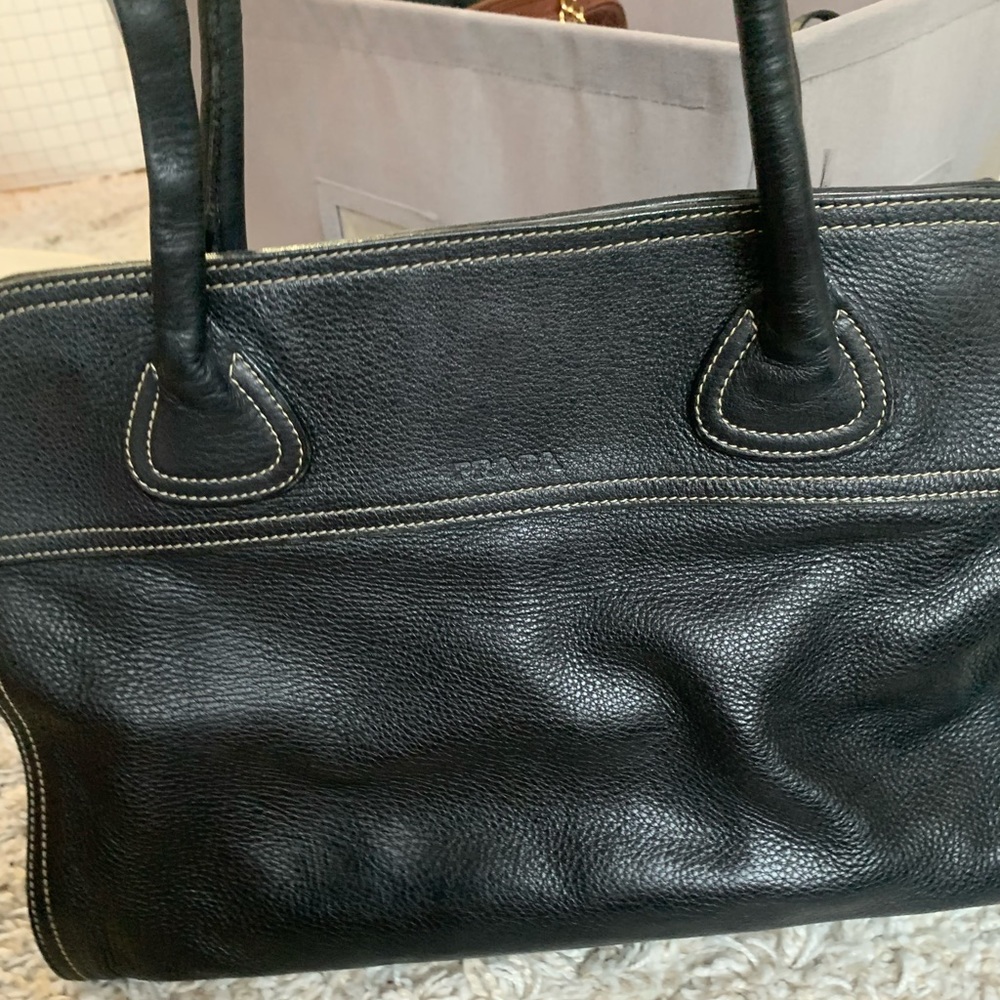 Black Leather Prada Bag